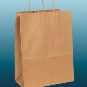 11" x 7" x 11" Natural Kraft Paper Handle Bags - 250/Bundle