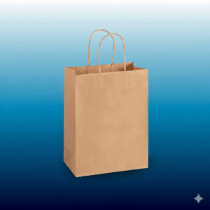 10" x 5" x 13" Natural Kraft Paper Handle Bags - 250/Bundle