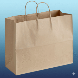 13" x 7" x 17" Natural Kraft Paper Handle Bags - 250/Bundle
